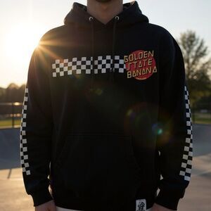 Golden State Banana Black Hoodie. Size Medium. Y2K